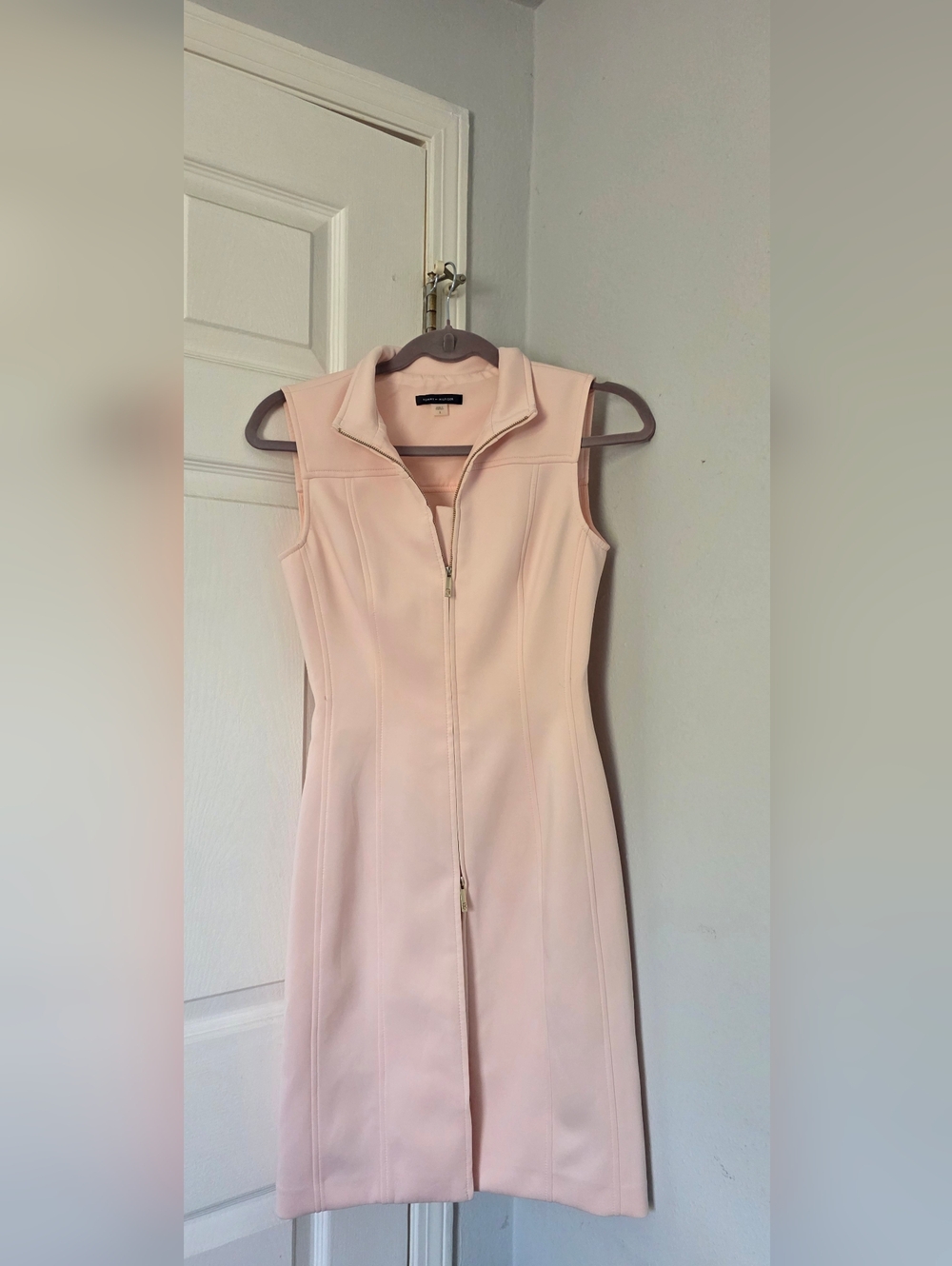 Tommy Hilfiger Light Pink zip-up midi dress